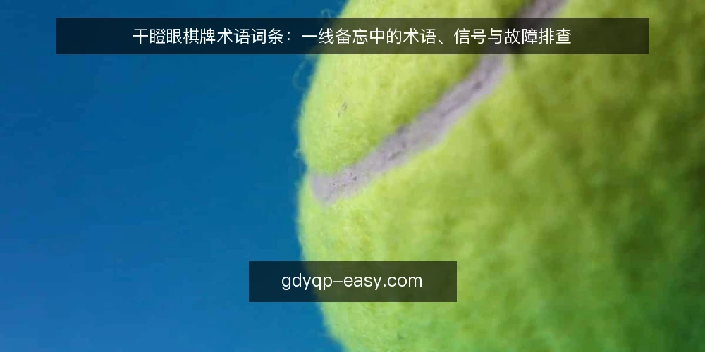干瞪眼棋牌术语词条:一线备忘中的术语、信号与故障排查 — 需要盯住的信号:术语先对齐 配图